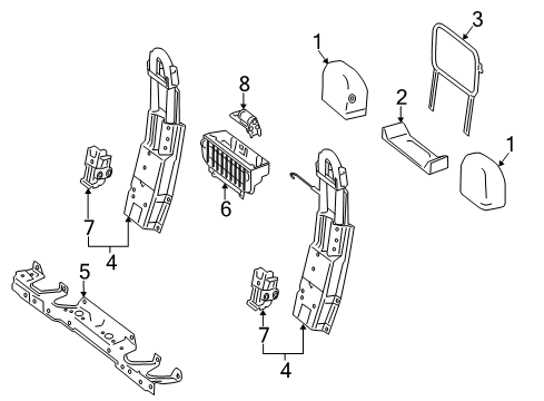 2014 Mercedes-Benz E350 Roll Bar & Headrest Assembly
