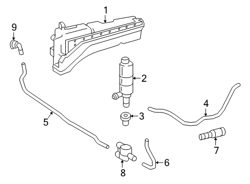 2022 Mercedes-Benz G550 Headlamp Washers/Wipers Diagram