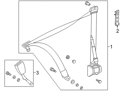 2001 Mercedes-Benz E320 Front Seat Belts