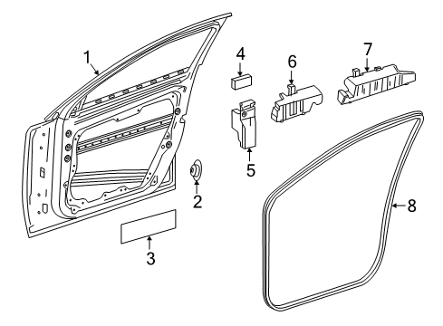 2017 Mercedes-Benz GLA250 Door & Components Diagram