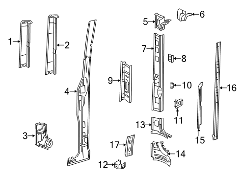 2018 Mercedes-Benz Sprinter 3500 Rear Body Diagram 2