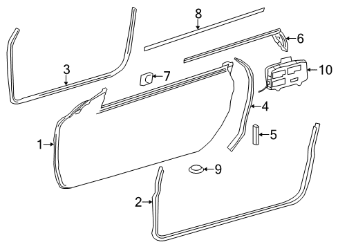2012 Mercedes-Benz SL63 AMG Door & Components Diagram
