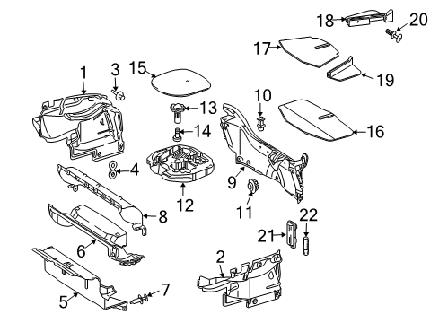2009 Mercedes-Benz SLK300 Interior Trim - Rear Body Diagram