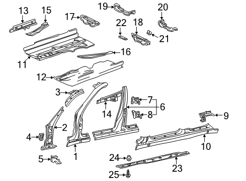 2002 Mercedes-Benz E430 Floor & Rails