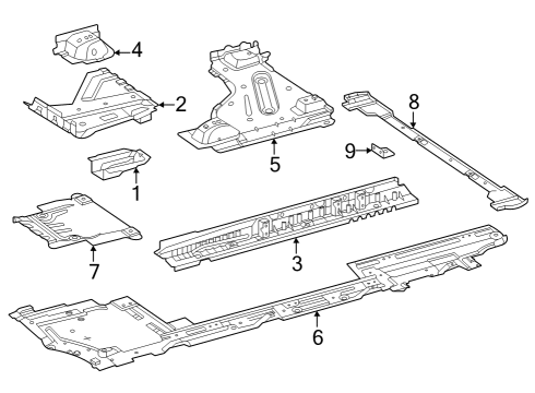 2023 Mercedes-Benz EQB 250+ Floor & Rails