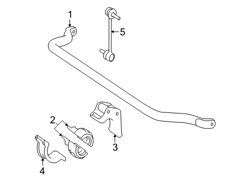 2008 Mercedes-Benz GL550 Stabilizer Bar & Components Diagram 2