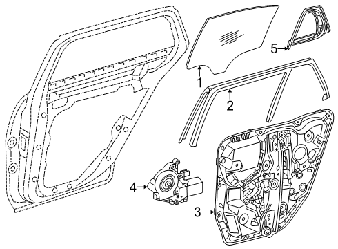2025 Mercedes-Benz E450 WINDOW GUIDE RAIL Diagram for 214-735-12-00