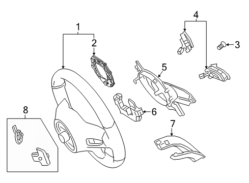 2019 Mercedes-Benz C300 Steering Wheel Diagram 4