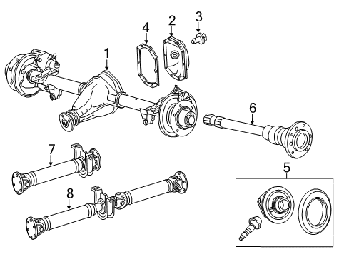 2014 Mercedes-Benz Sprinter 3500 Axle & Differential - Rear Diagram