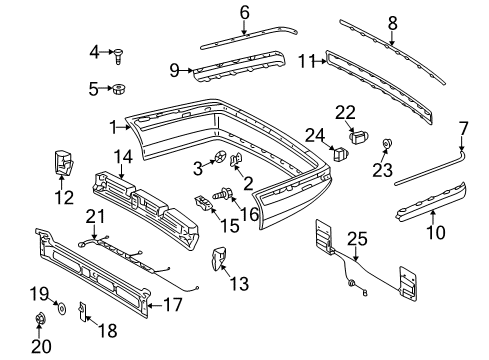 2002 Mercedes-Benz E430 Bumper & Components - Rear