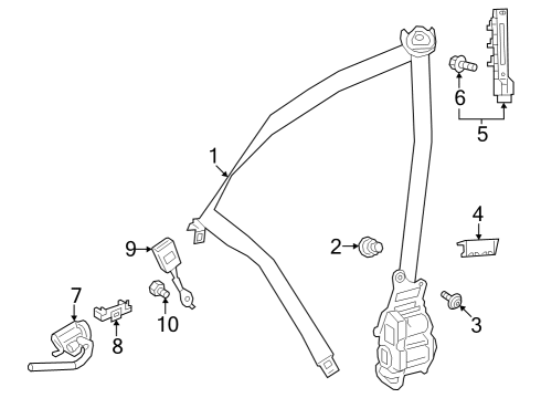 2025 Mercedes-Benz EQS 450+ Front Seat Belts