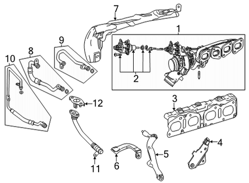 2021 Mercedes-Benz GLC300 Turbocharger & Components Diagram