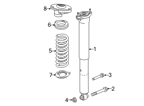 2021 Mercedes-Benz GLC300 Shocks & Components Diagram 2