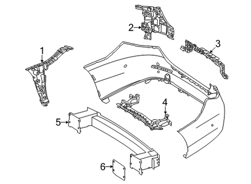 2025 Mercedes-Benz C43 AMG Bumper & Components - Rear Diagram 4