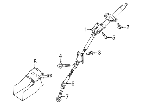 2024 Mercedes-Benz eSprinter Steering Column Assembly