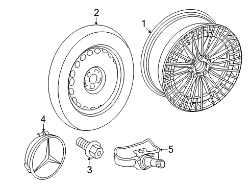 2024 Mercedes-Benz EQB 350 EXCHANGE SPOKE WHEEL Diagram for 243-401-06-00-7X72