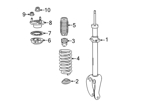 2020 Mercedes-Benz GLE350 Struts & Components Diagram 2