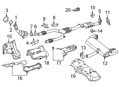 2020 Mercedes-Benz GLC43 AMG Exhaust System Diagram 2