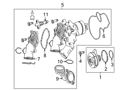 2018 Mercedes-Benz E63 AMG S Water Pump Diagram