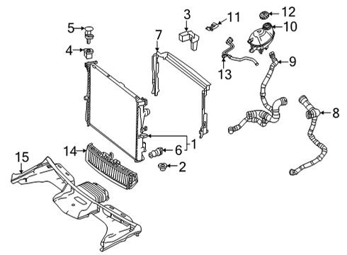 2024 Mercedes-Benz AMG GT 63 Radiator & Components Diagram 2