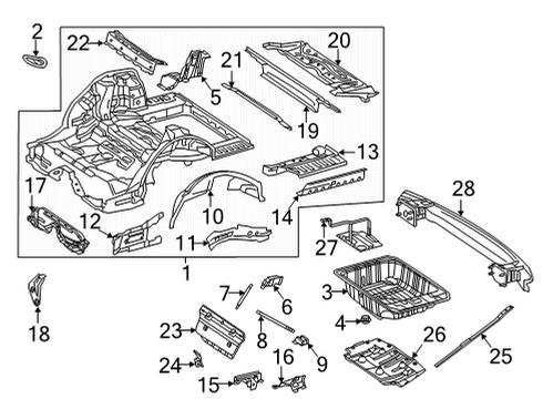 2025 Mercedes-Benz AMG GT 63 S E Performance Rear Floor & Rails