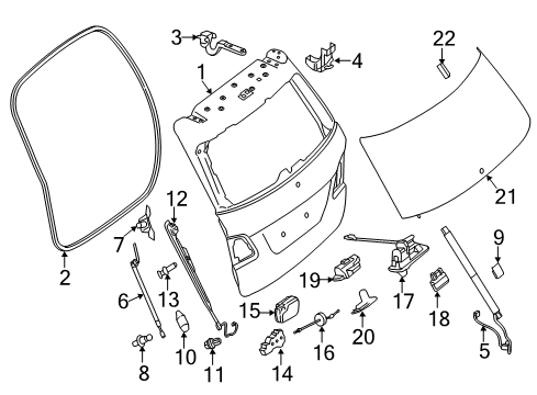 2014 Mercedes-Benz GL550 Lift Gate Diagram