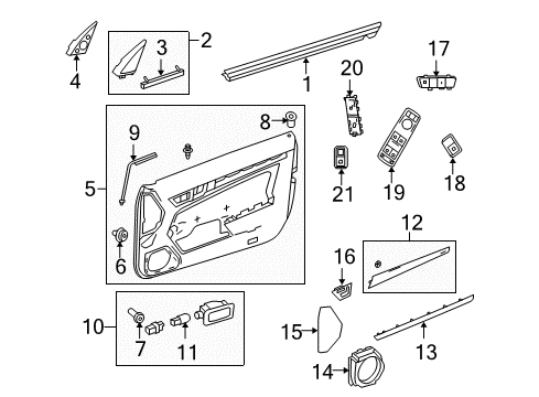 2010 Mercedes-Benz E550 Interior Trim - Door Diagram