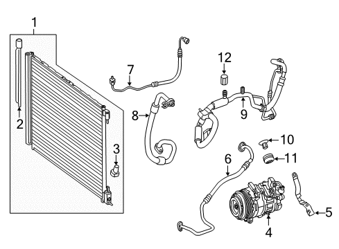 2019 Mercedes-Benz C300 A/C Compressor Diagram