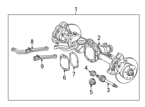 2002 Mercedes-Benz G500 Front Axle & Carrier Diagram