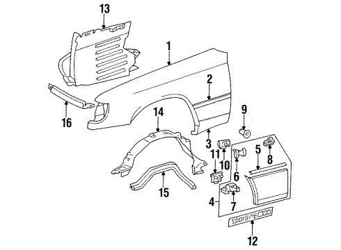 1988 Mercedes-Benz 300TE Filler Diagram for 124-889-07-63