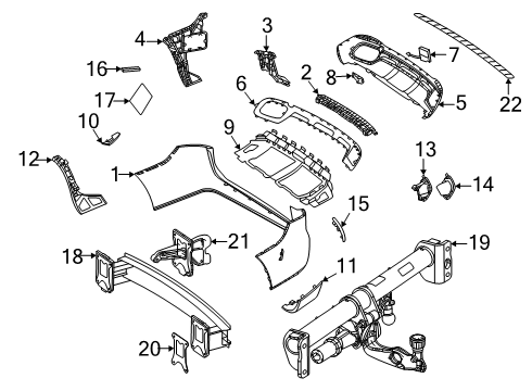2025 Mercedes-Benz GLS580 Bumper & Components - Rear Diagram