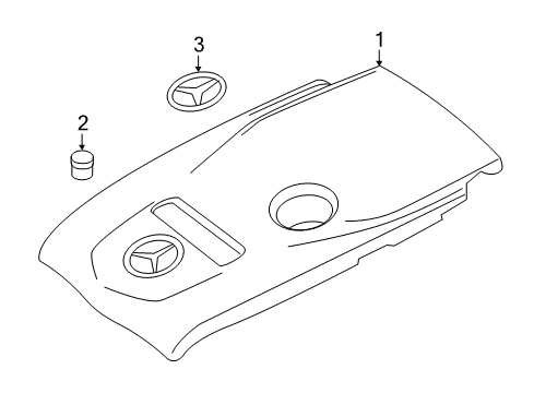 2019 Mercedes-Benz E300 Engine Appearance Cover Diagram