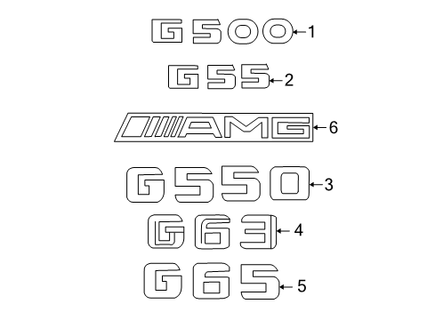 2015 Mercedes-Benz G63 AMG Exterior Trim - Rear Body Diagram