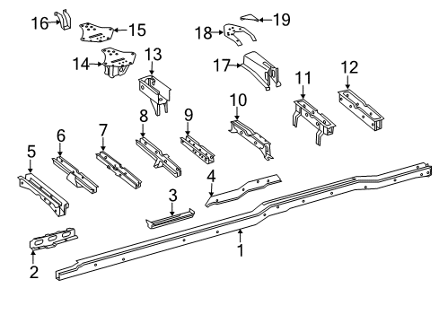 2016 Mercedes-Benz Sprinter 3500 SIDE MEMBER Diagram for 906-311-10-01