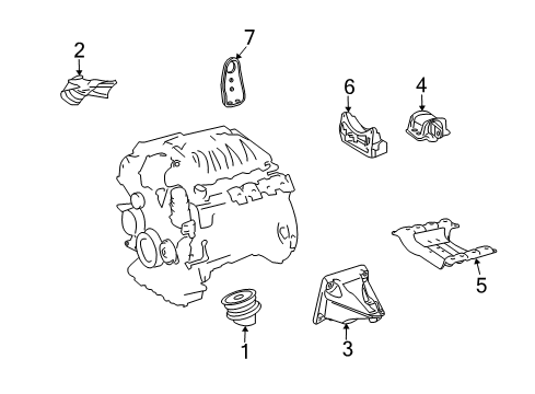 2007 Mercedes-Benz S550 Engine & Trans Mounting