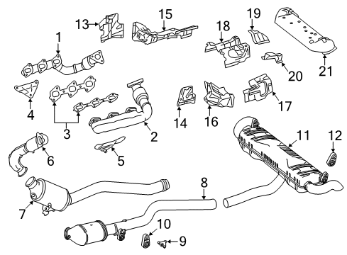 2013 Mercedes-Benz ML350 Exhaust Manifold