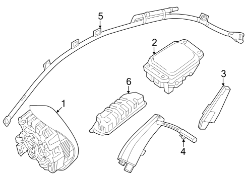 2025 Mercedes-Benz EQE 350+ Air Bag Components