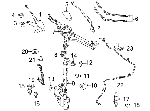 2012 Mercedes-Benz C250 Headlamp Washers/Wipers Diagram 3