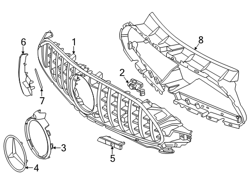 2024 Mercedes-Benz AMG GT 55 Grille & Components