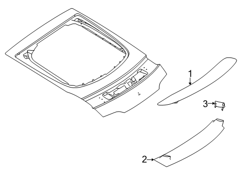 2024 Mercedes-Benz AMG GT 55 Rear Spoiler Diagram 2