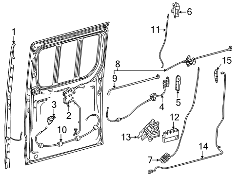 2024 Mercedes-Benz eSprinter Lock & Hardware Diagram 4