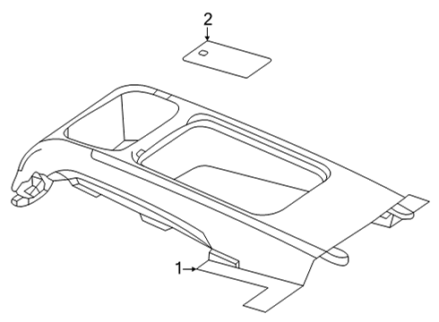 2024 Mercedes-Benz AMG GT 43 Rear Console Diagram 2