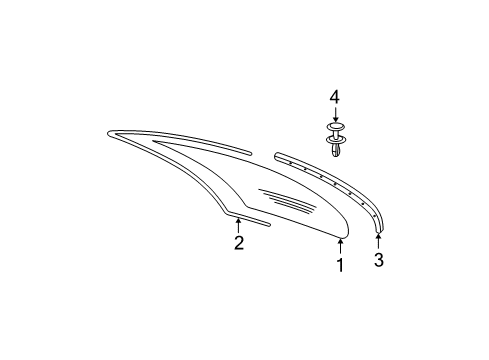 2004 Mercedes-Benz C240 Glass & Hardware - Back Glass