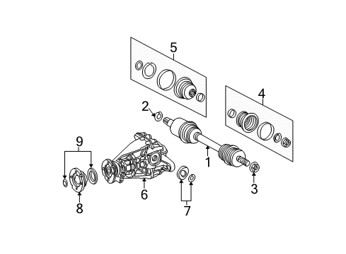 2002 Mercedes-Benz ML500 Axle Housing - Rear
