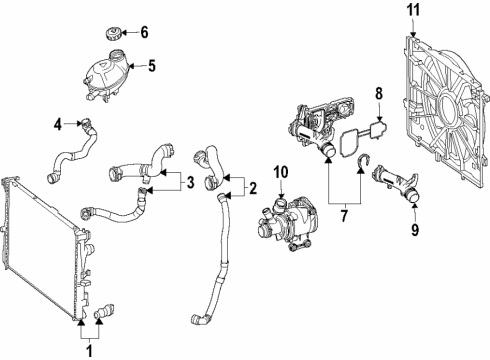 2023 Mercedes-Benz E53 AMG Cooling System Diagram