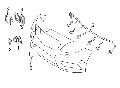 2018 Mercedes-Benz CLA45 AMG Bumper & Components - Front Diagram 2