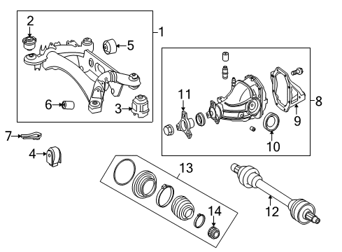 2015 Mercedes-Benz E550 Axle & Differential - Rear Diagram