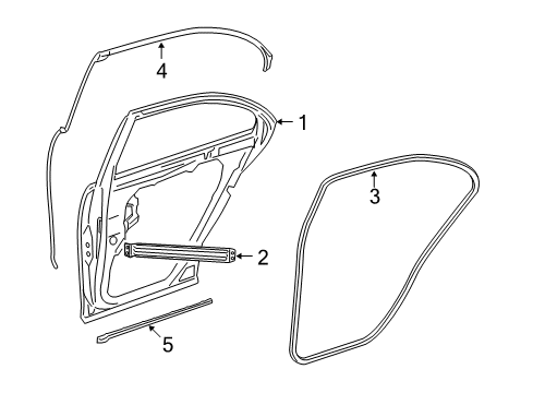 2013 Mercedes-Benz S400 Door & Components Diagram