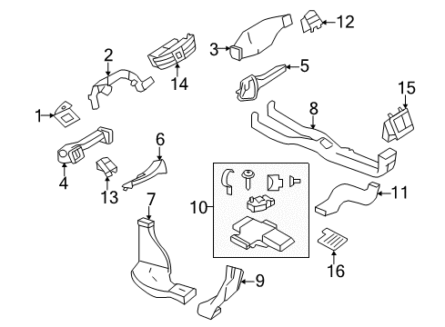 2013 Mercedes-Benz S400 Ducts Diagram