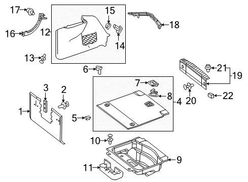 2017 Mercedes-Benz S65 AMG Trunk Side Trim Diagram for 217-690-37-04-9J36